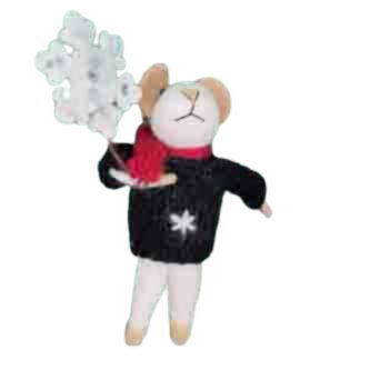 Mouse decoration holding snowflake.jpg Mouse holding snowflake decoration