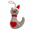 Christmas cat decoration - grey