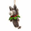 Donkey wearing holly decoration