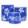 Global Mamas storage pots bright blue Set of three fabric bins - pale blue