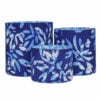 Global Mamas storage pots dark blue Set of three fabric bins - dark blue