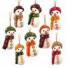 Snowman in hat and scarf decoration