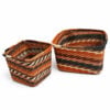 Squarre telephone wire baskets browns Telephone wire square bowl browns