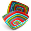 Telephone wire square basket rainbow Telephone wire square bowl rainbow