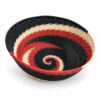 telephone wire round bowl black ochre andnatural Telephone wire round bowl - black,ochre,cream