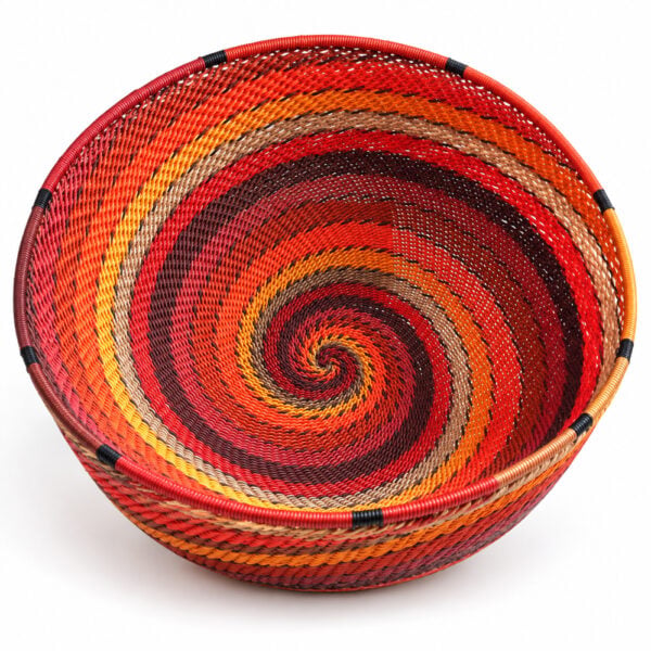 telephone wire round bowl oranges Telephone wire round bowl - oranges