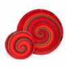 telephone wire round bowl reds Telephone wire round bowl - reds
